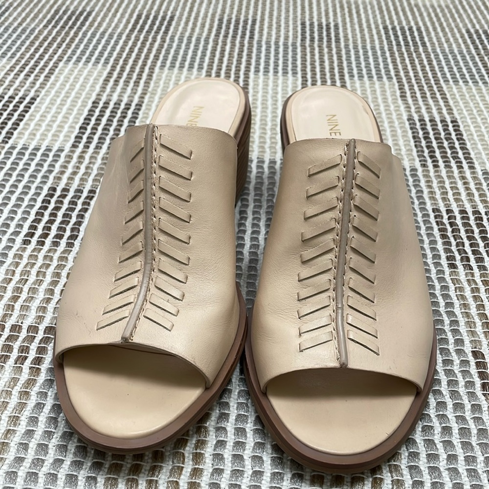 Nine West cream mules 7.5